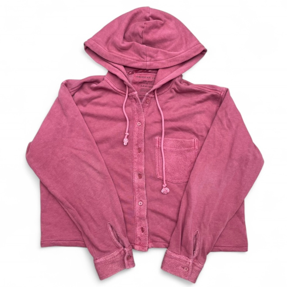 American Eagle Outfitters size xs Dusty Pink Button-Up Hoodie